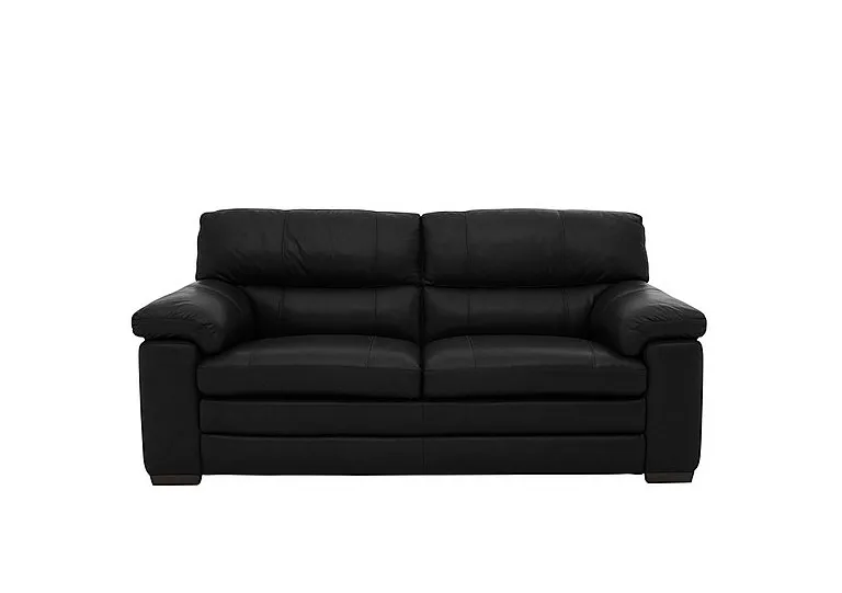 Cozee 2 Seater Pure Premium Leather Sofa - Black - Sofas and Armchairs - In Time for Christmas