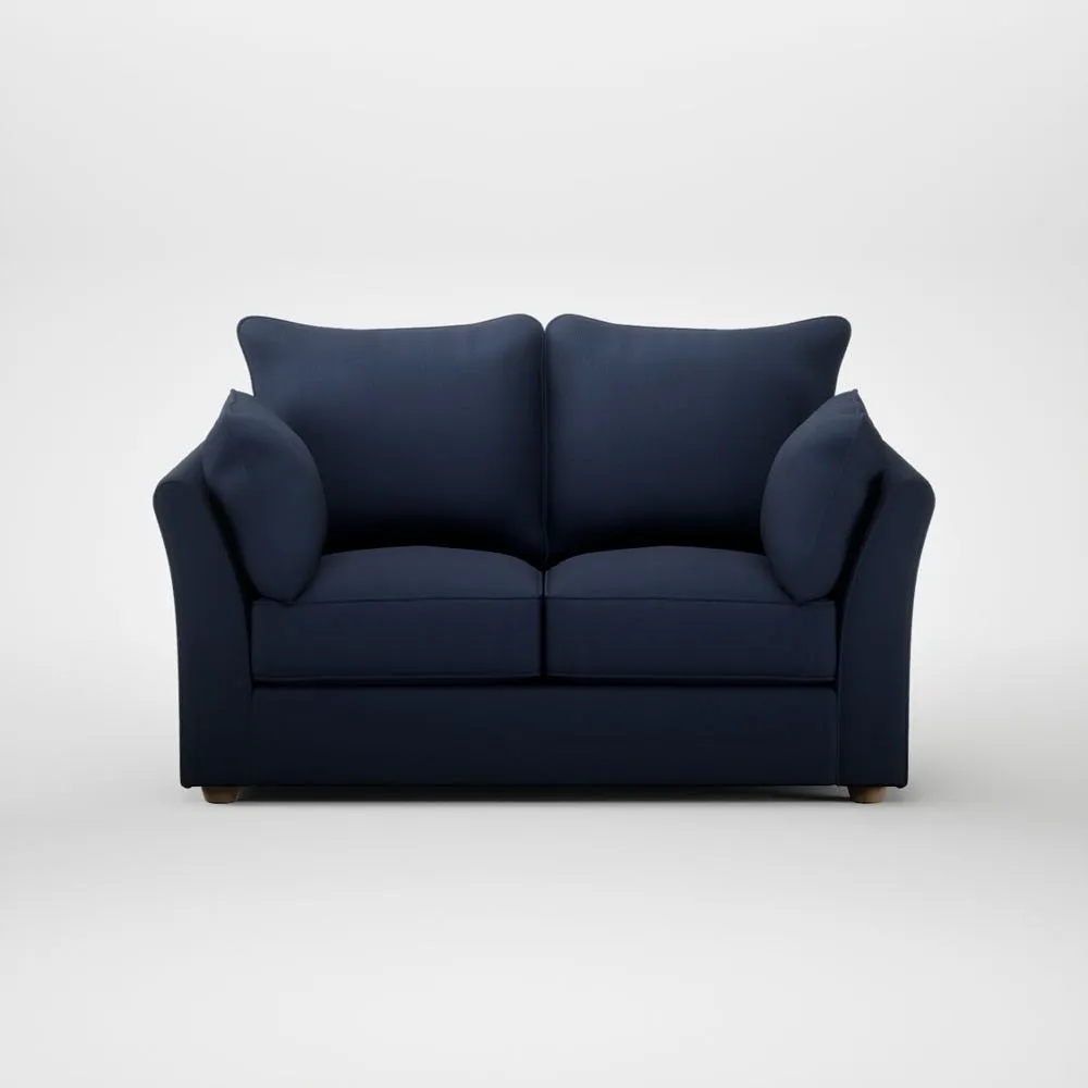 Heal's Tailor 2 Seater Sofa Smart Cotton Linen Indigo Natural Feet 1