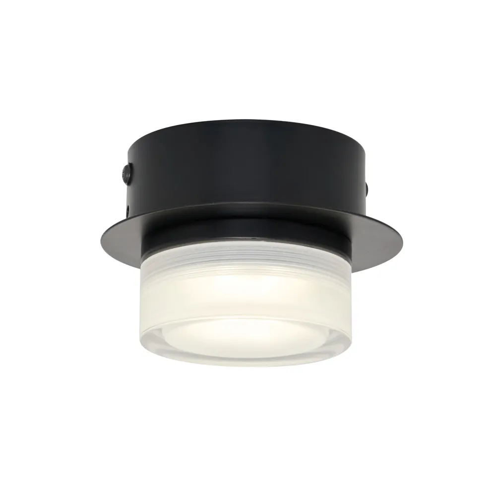 Brooke LED Bathroom Dual Mount Ceiling Light, Matte Black