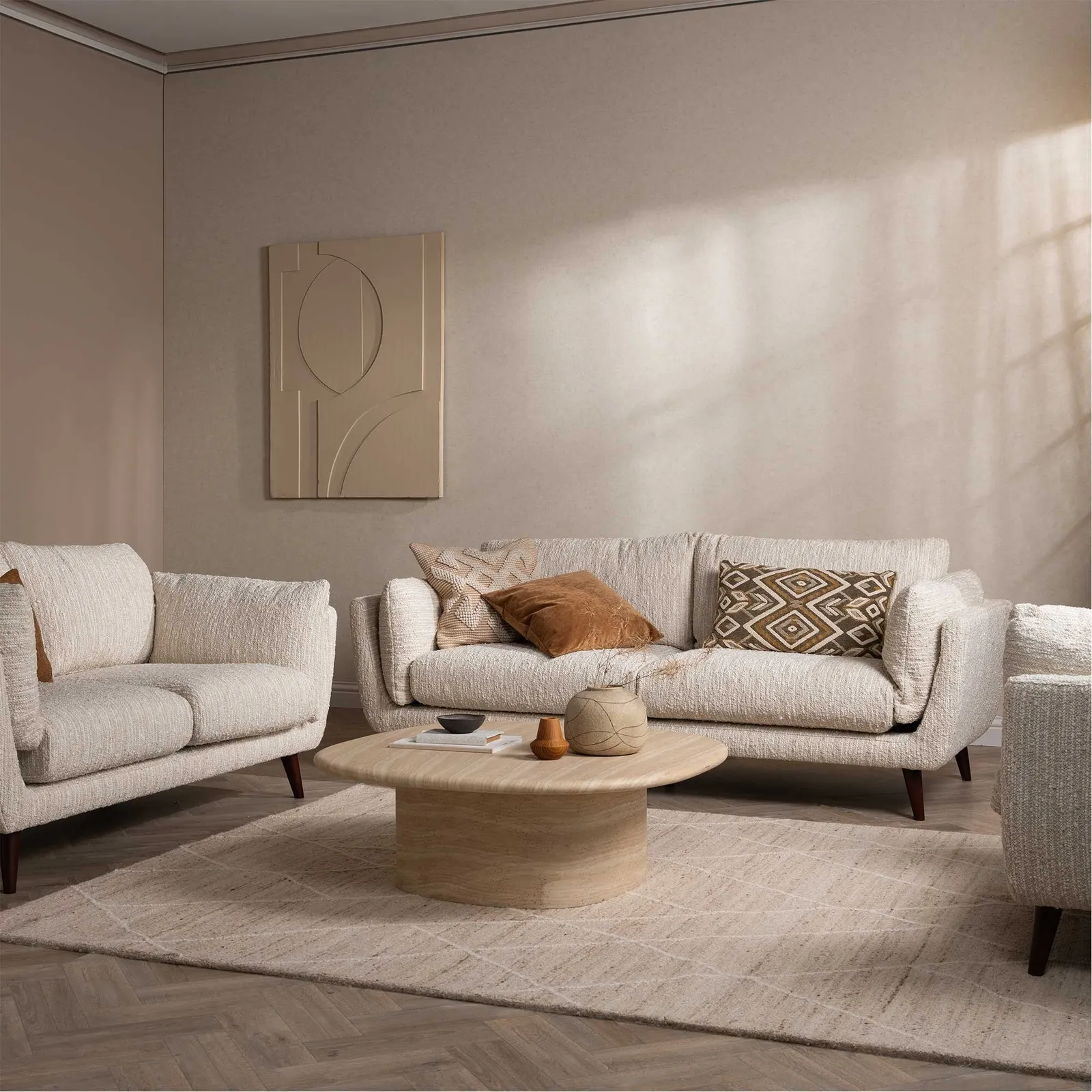 Malmo 3 Seater Sofa, White Fabric | Barker & Stonehouse 2