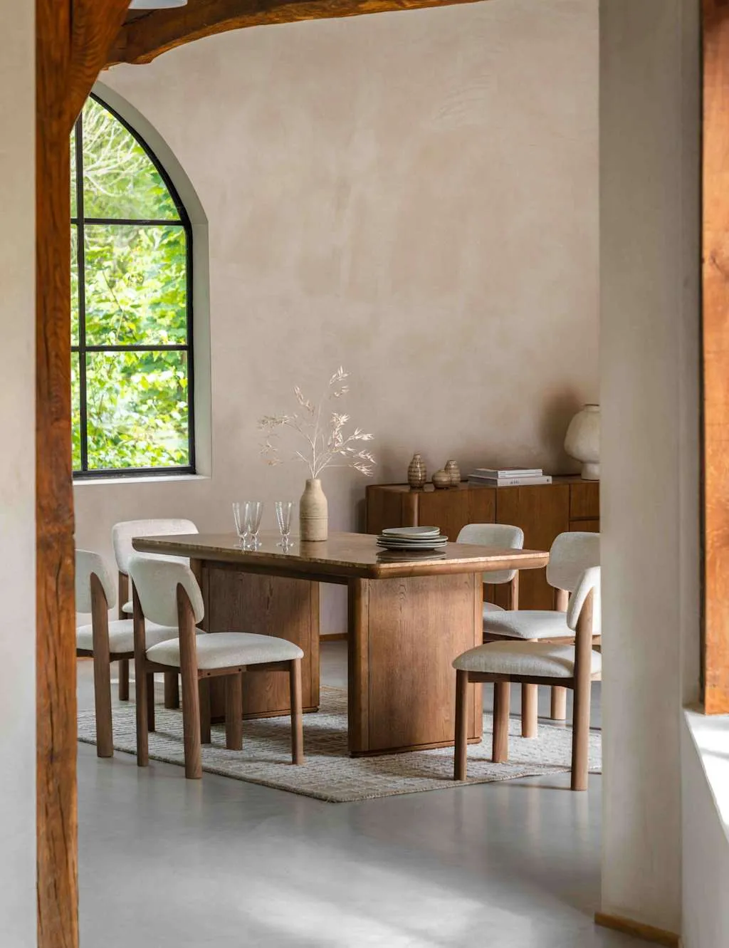Gallery Direct Dempsey Marble Dining Table Brown Mix