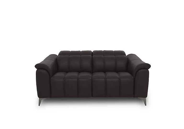 Angelo Leather 2 Seater Power Recliner Sofa with Power Headrests - Starry Grey