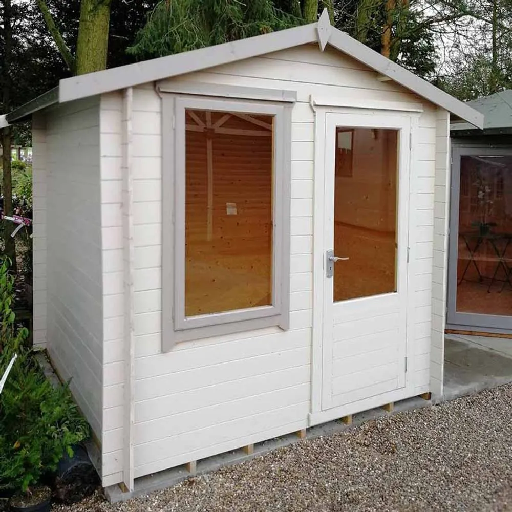 Shires Peckover 19mm Log Cabin 8 x 8 Feet in Light Tan