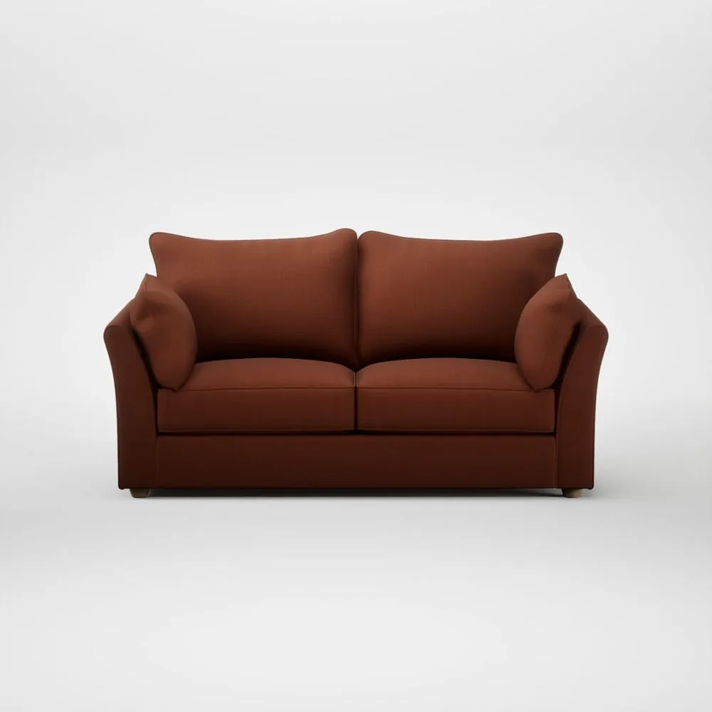 Heal's Tailor 3 Seater Sofa Smart Cotton Linen Rust Natural Feet 2