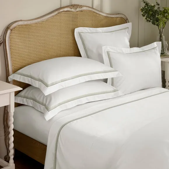 Dorma Rovello Embroidery 100% Cotton Duvet Cover & Pillowcase Set 2