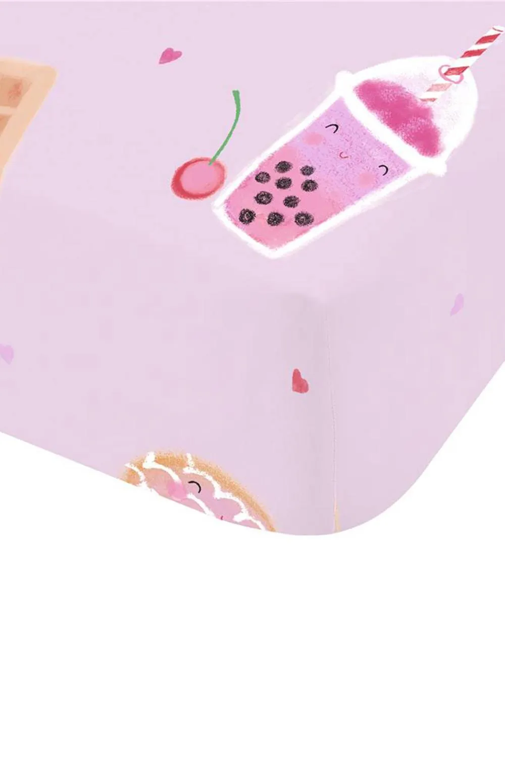 Catherine Lansfield 'Sweet Treats' Fitted Sheet in Pink 3