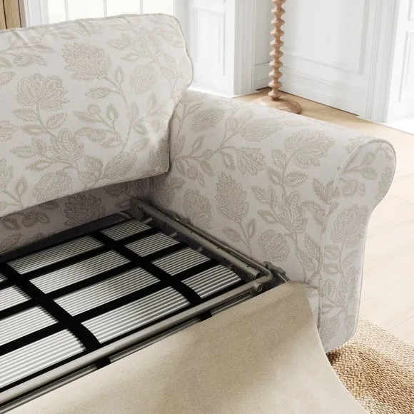 Flori Woven Floral Fabric 2 Seater Sofa Bed 3