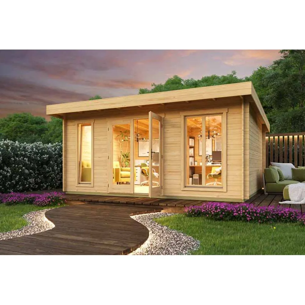 Lasita Maja Ltd Dorset 3-Log Cabin, Garden Room, Home Office - L540xW460xH239.4 cm in Brown 3