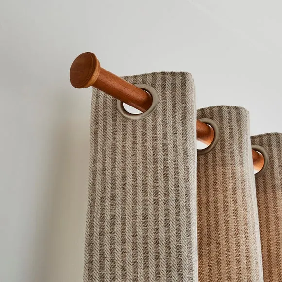 End Cap Stud Wood Curtain Pole Kit 2