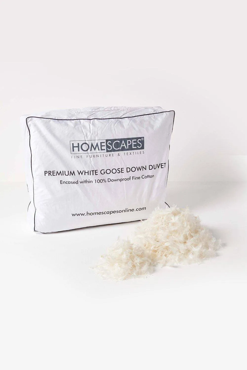 Homescapes Premium White Goose Down 4.5 Tog Summer Duvet 4