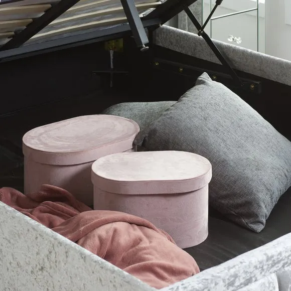 Hannover Crushed Velvet Ottoman Bed Frame 4