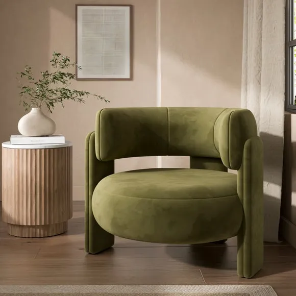 Hailey Chunky Velvet Accent Chair