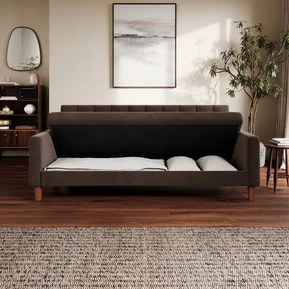 Harlow Velvet Storage Double Sofa Bed 3