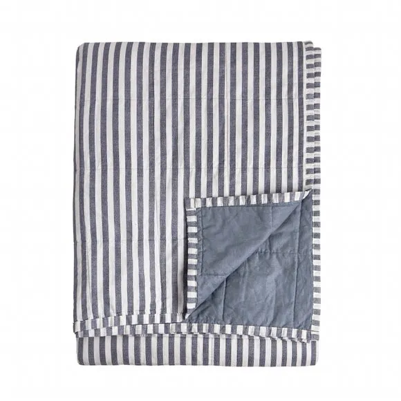 Yard Hebden Stripe 100% Cotton Bedspread 4