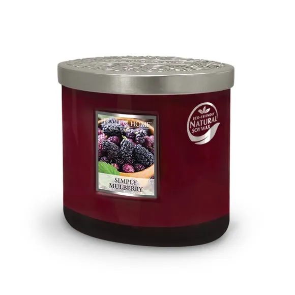 Heart and Home Ellipse Simply Mulberry Multi Wick Candle 3