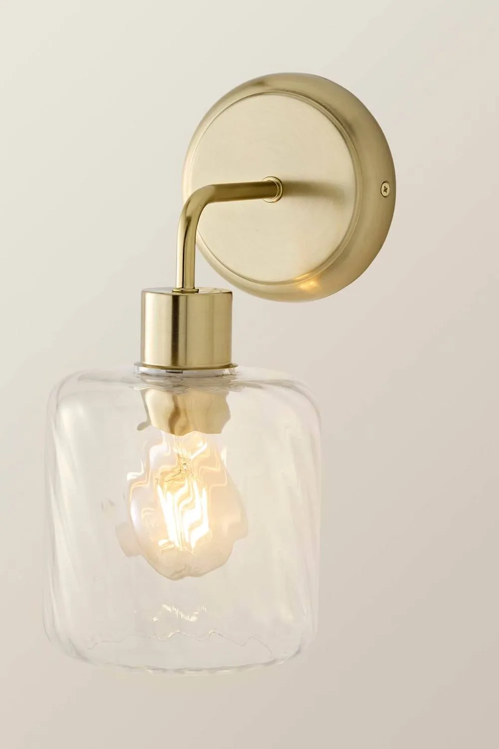 ValueLights Emery Swirl Glass Shade Wall Light in Gold 3