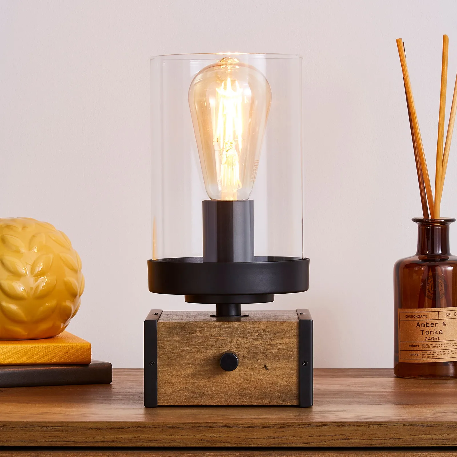 Fulton Dimmable Table Lamp Brown