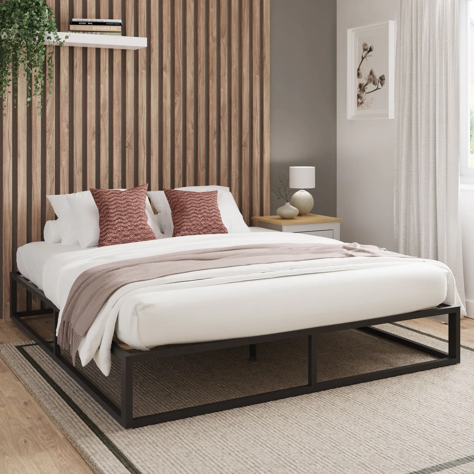 GFW Platform Bedframe in Black 1
