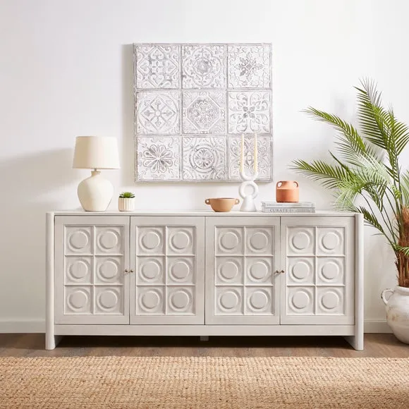 Theodore Extra Wide Sideboard, Mango Wood 1