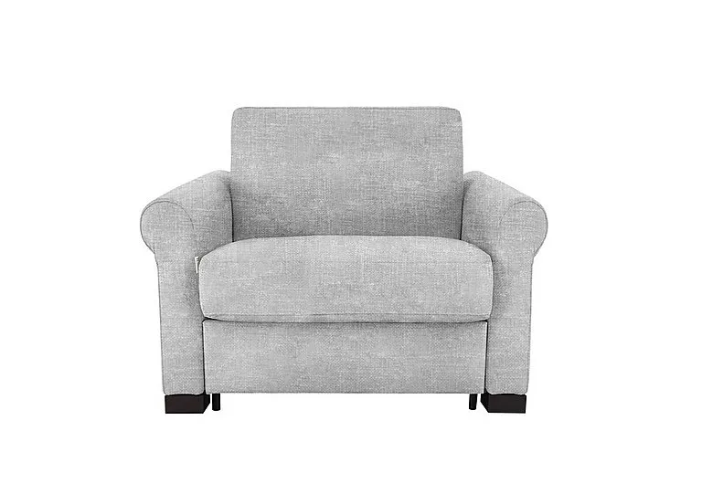 Alcova Fabric Chair Sofa Bed with Scroll Arms - Baobab Ghiaccio