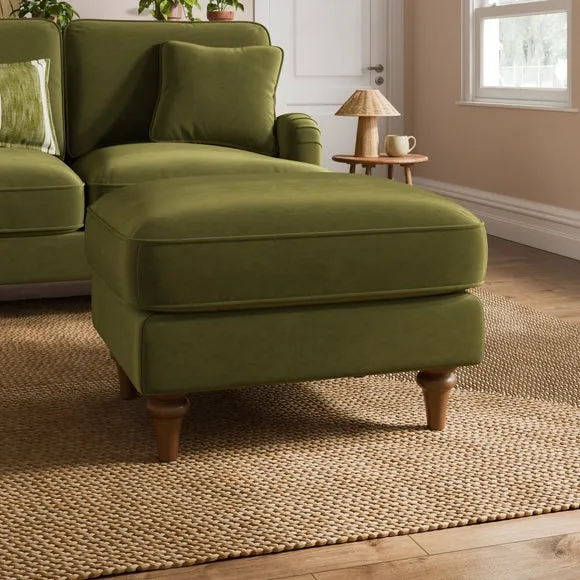Beatrice II Velvet Footstool 2