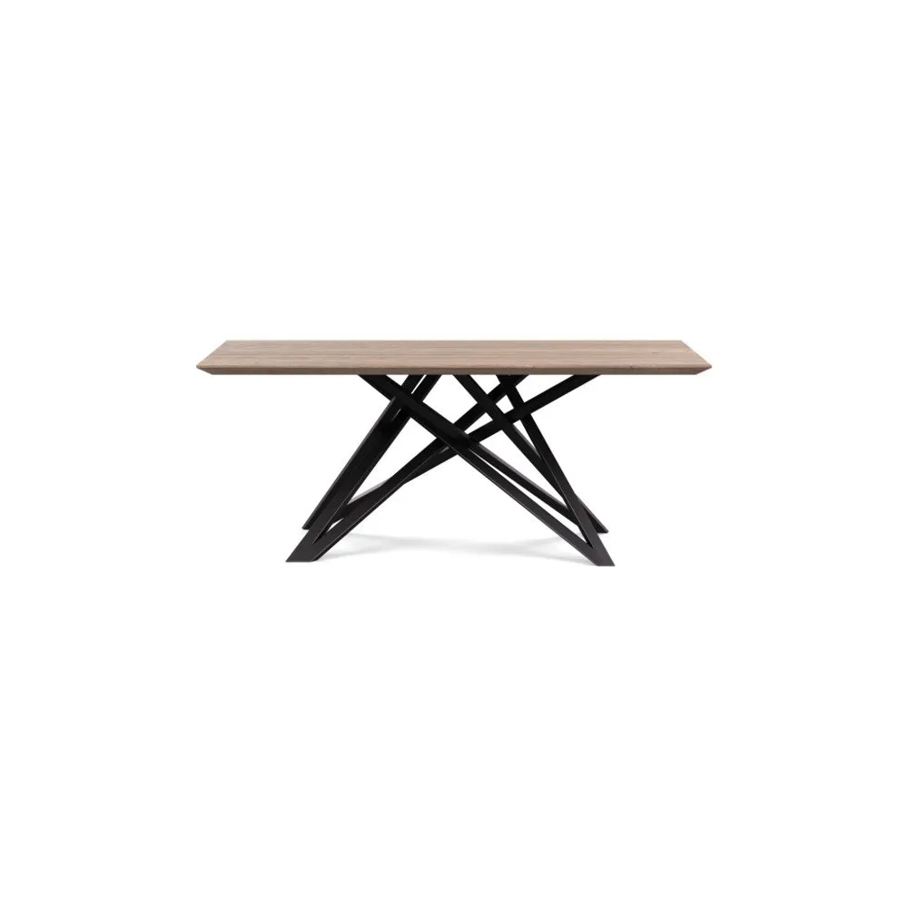 Heal's Vienna Dining Table 180x100cm Grey Oiled Oak Chamfered Edge Filled 1