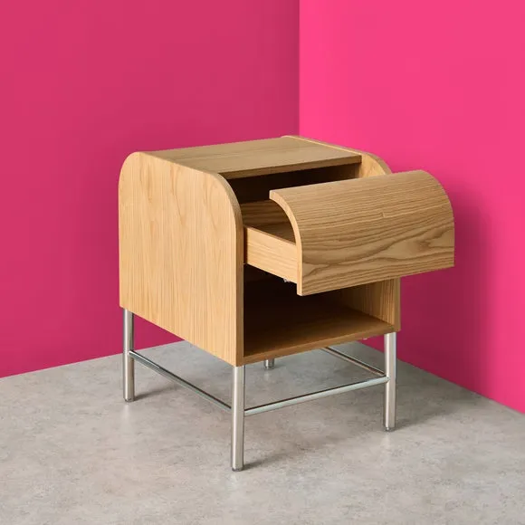 Yinka Ilori Half Log 1 Drawer Bedside Table 2