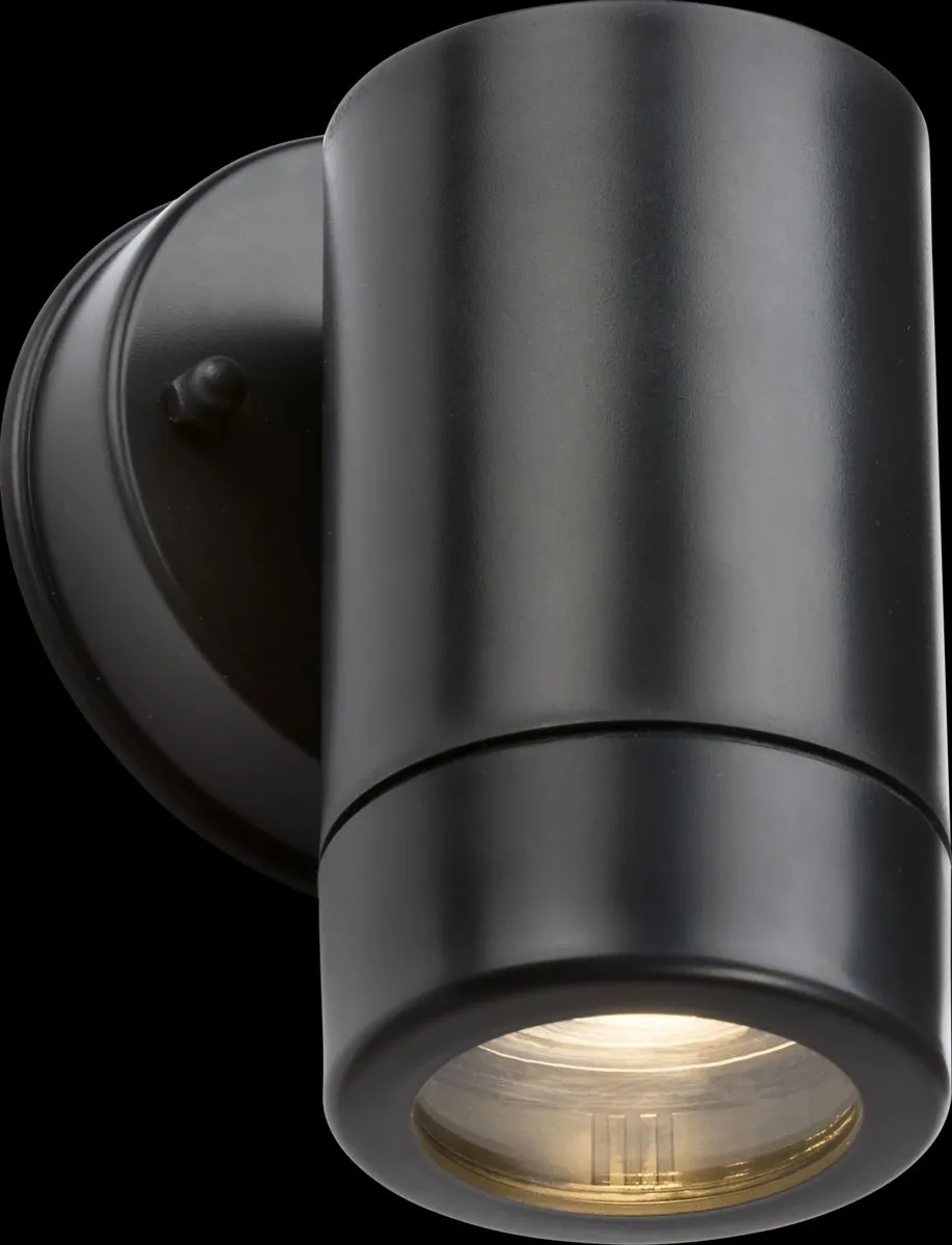 Netlighting Knightsbridge EAMON 230V IP54 GU10 Polycarbonate Single Wall light Black EA1BK