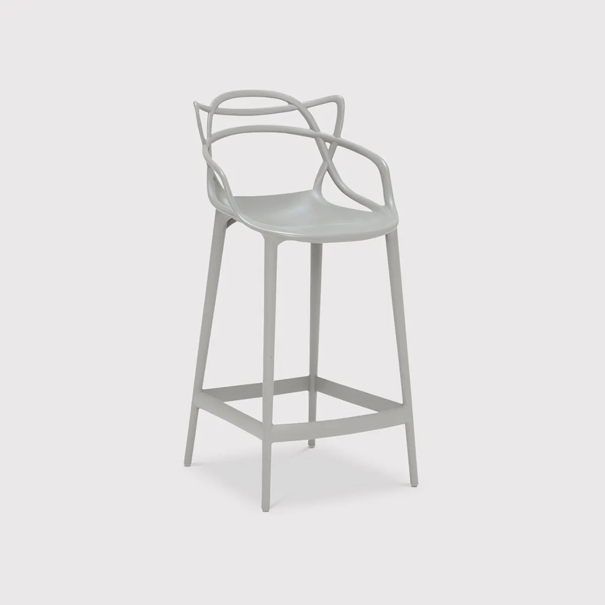 Kartell Masters Low Dining Stool 65Cm, Grey Plastic | Barker & Stonehouse 3