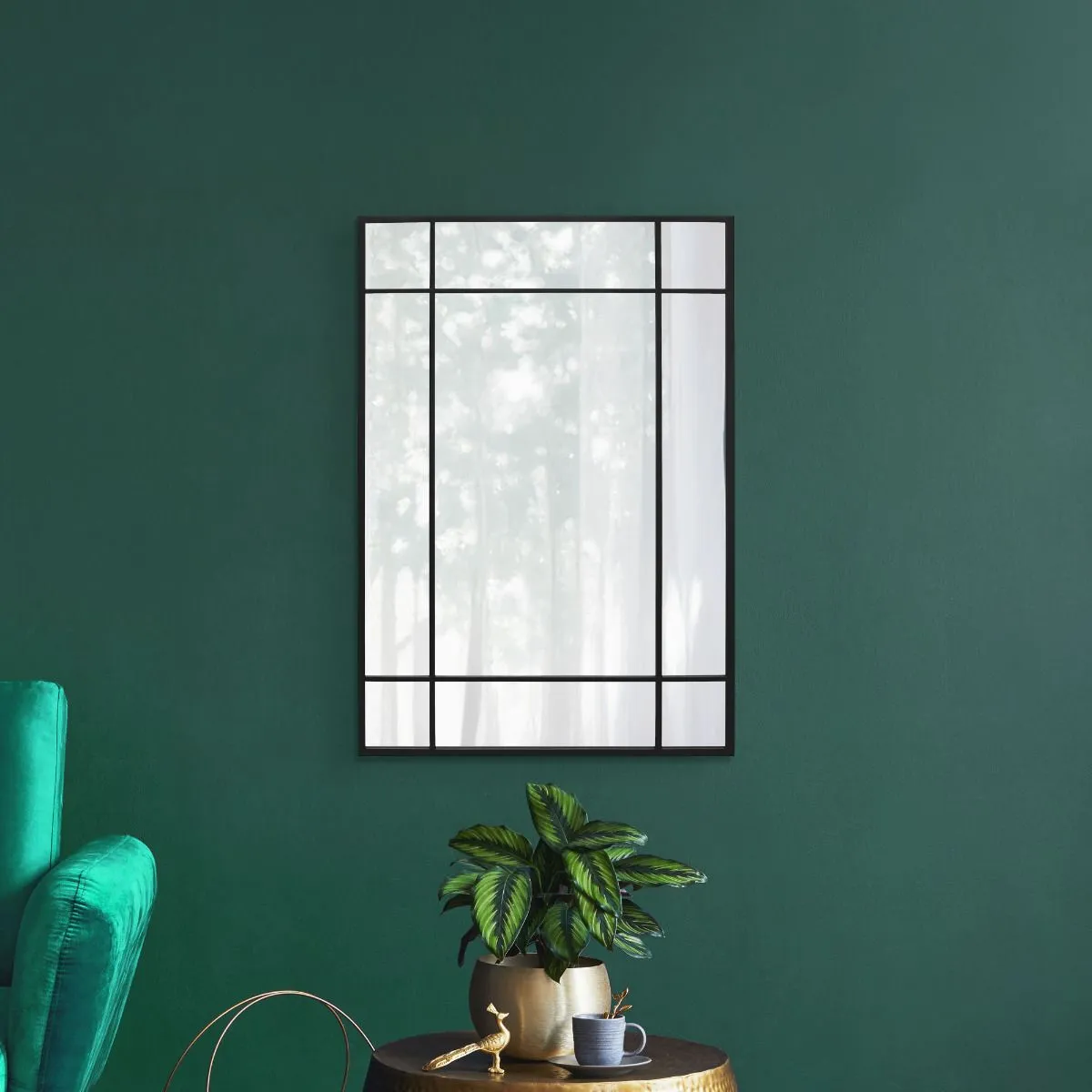 MirrorOutlet Black Modern Contemporary Wall Mirror 39" X 27" (100CM X 70CM) 6