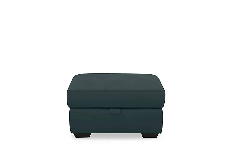 Dinky Leather Large Storage Footstool