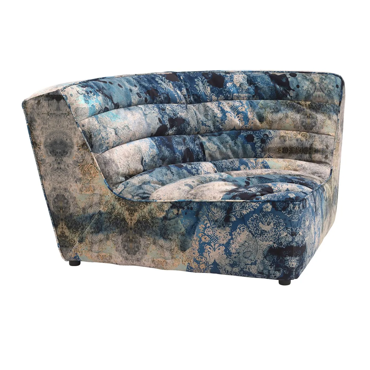 Timothy Oulton Shabby Sectional Corner Modular Sofa, Blue Fabric | Barker & Stonehouse 3