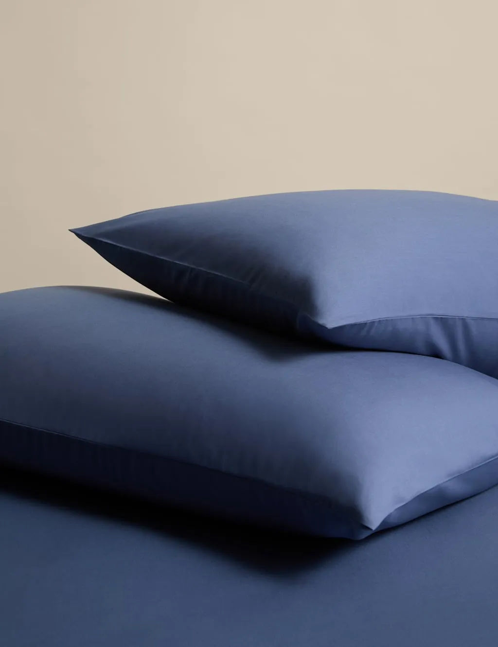 M&S 2 Pack Cotton Rich Pillowcases Slate Blue