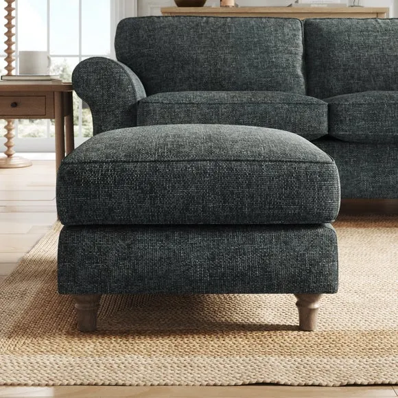 Flori Chunky Chenille Footstool 3