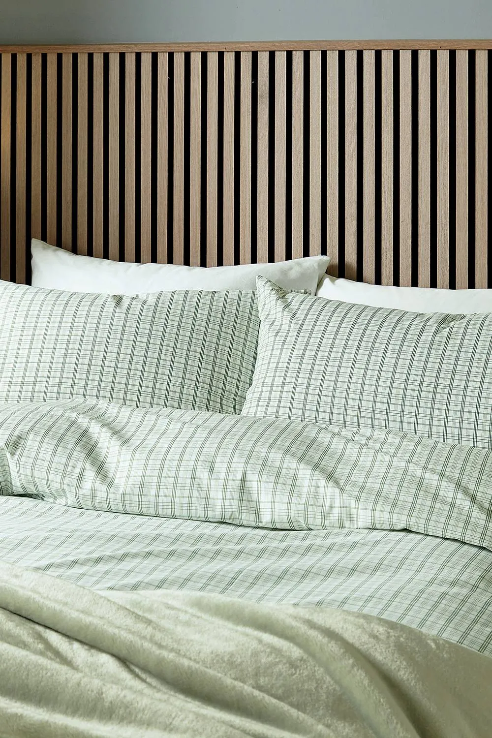 Helena Springfield 'Tranquil Check' Duvet Cover Set in Green 2