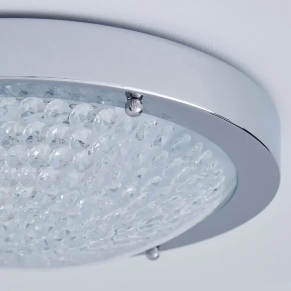 Aegean Crystal 1 Light Bathroom Flush Ceiling Light 3