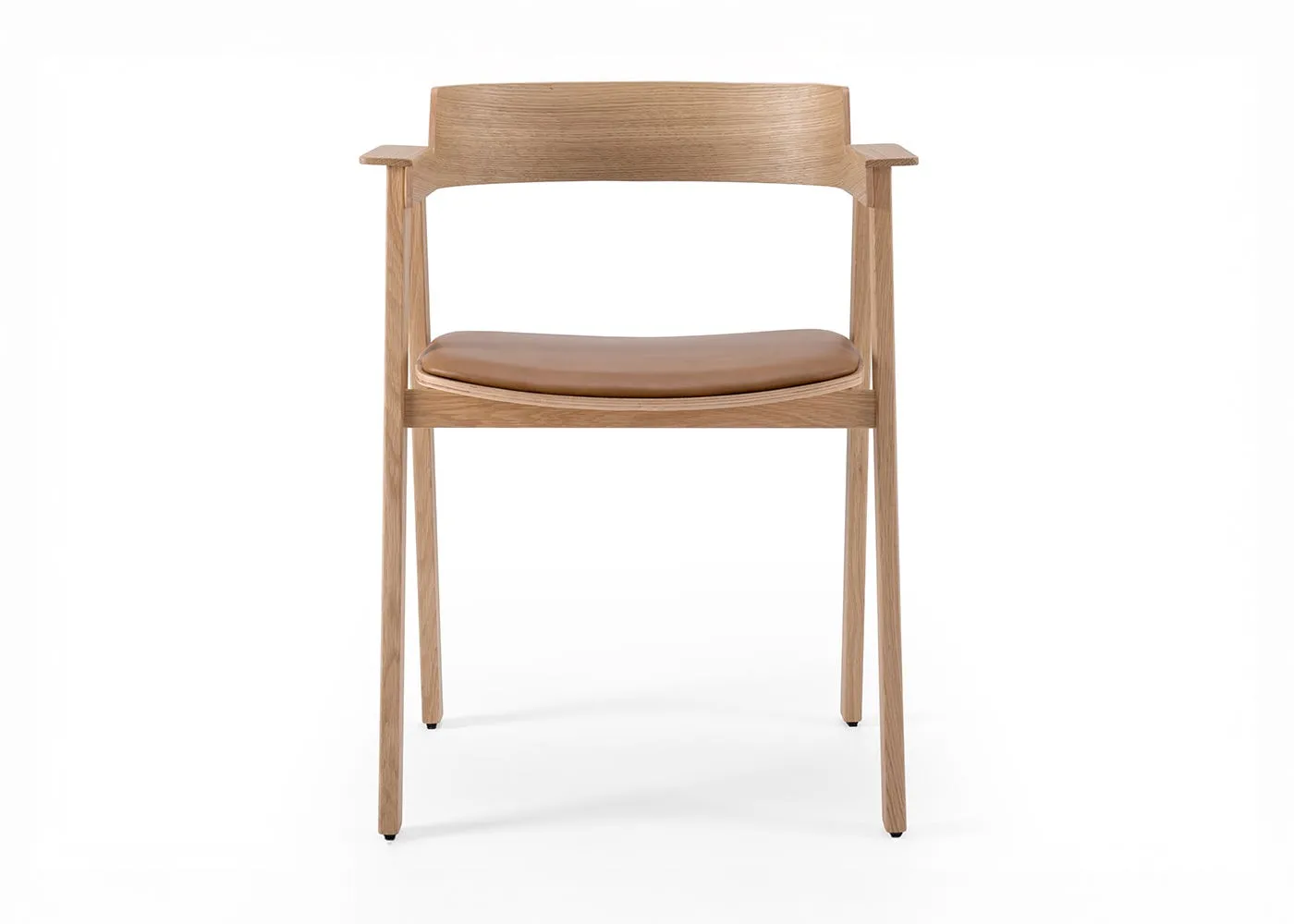 Gazzda Flip Dining Chair Oak Natural Dakar Leather Whisky 1