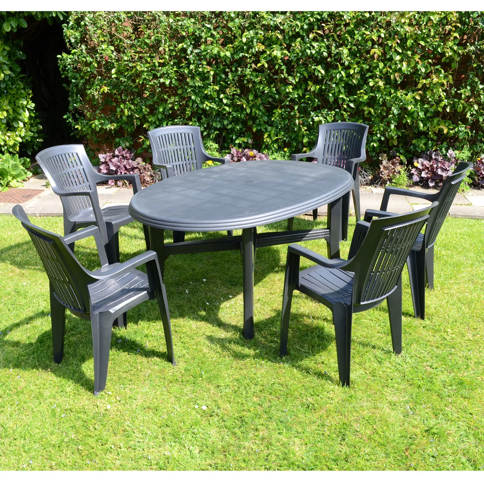 Trabella Teramo 6 Seater Dining Set Grey