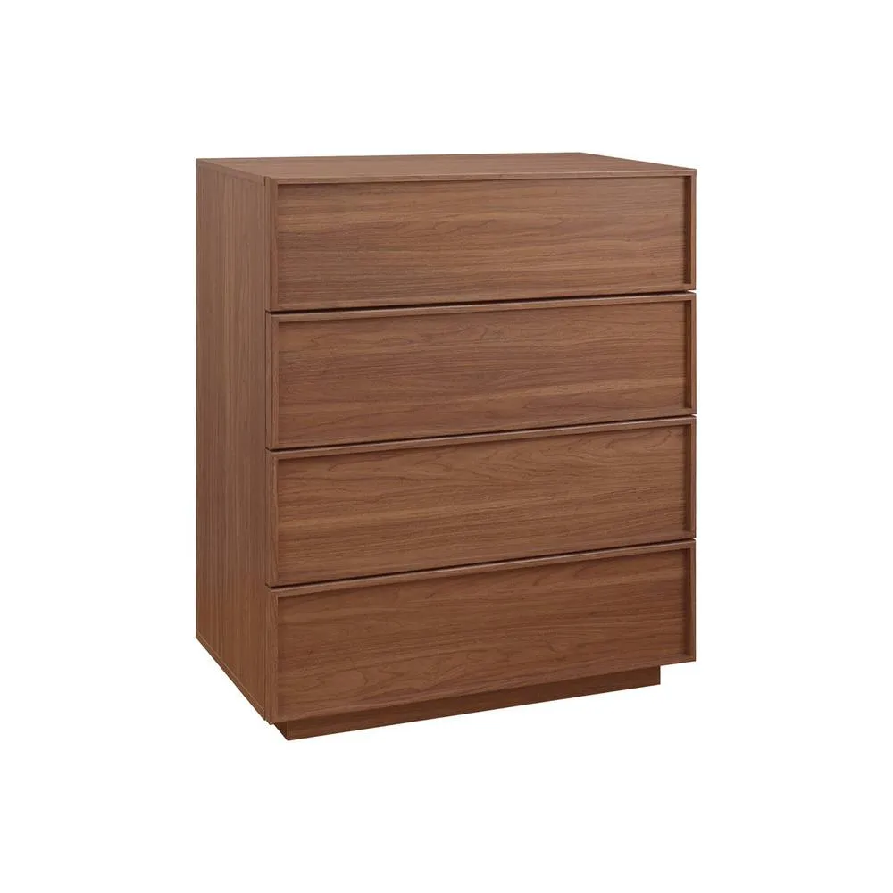 sweeek Chest of 4 drawers wood effect 80 cm in Dark Brown 2