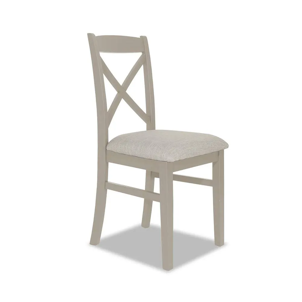 Statement Furniture Florence Crossback Upholstered Seat Dining Chair in Taupe 6