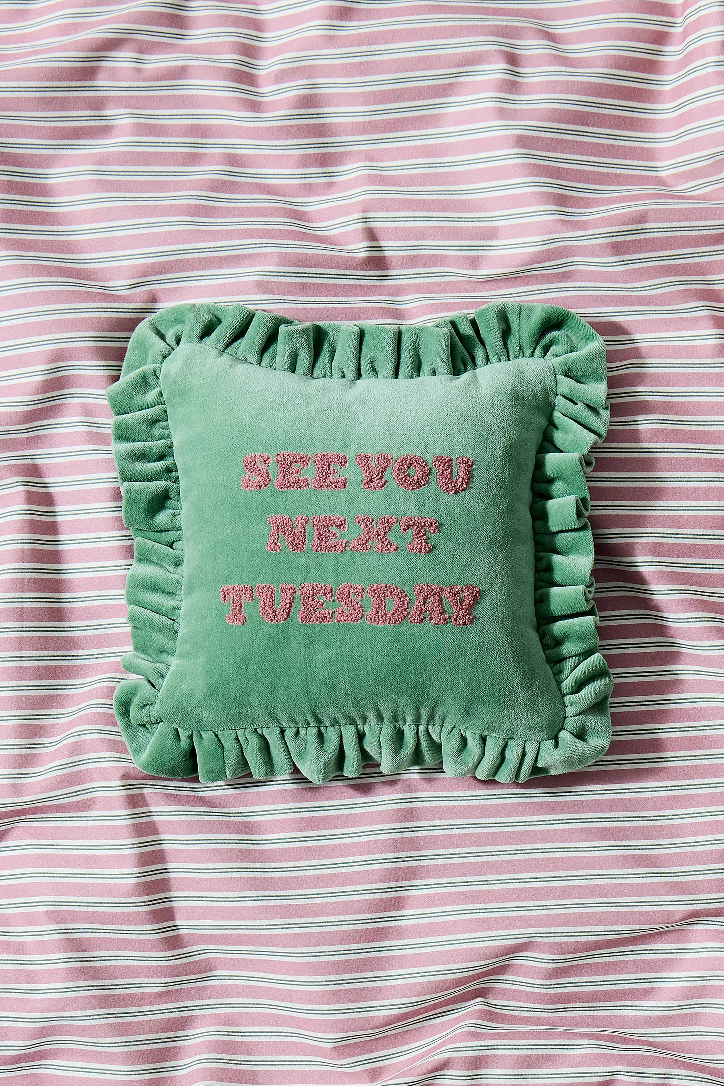 See You Next Tuesday Mini Cushion - Green