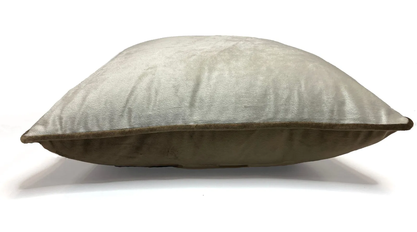 Rapport Home Piped Velvet Polyester Cushion Cover in Natural 3