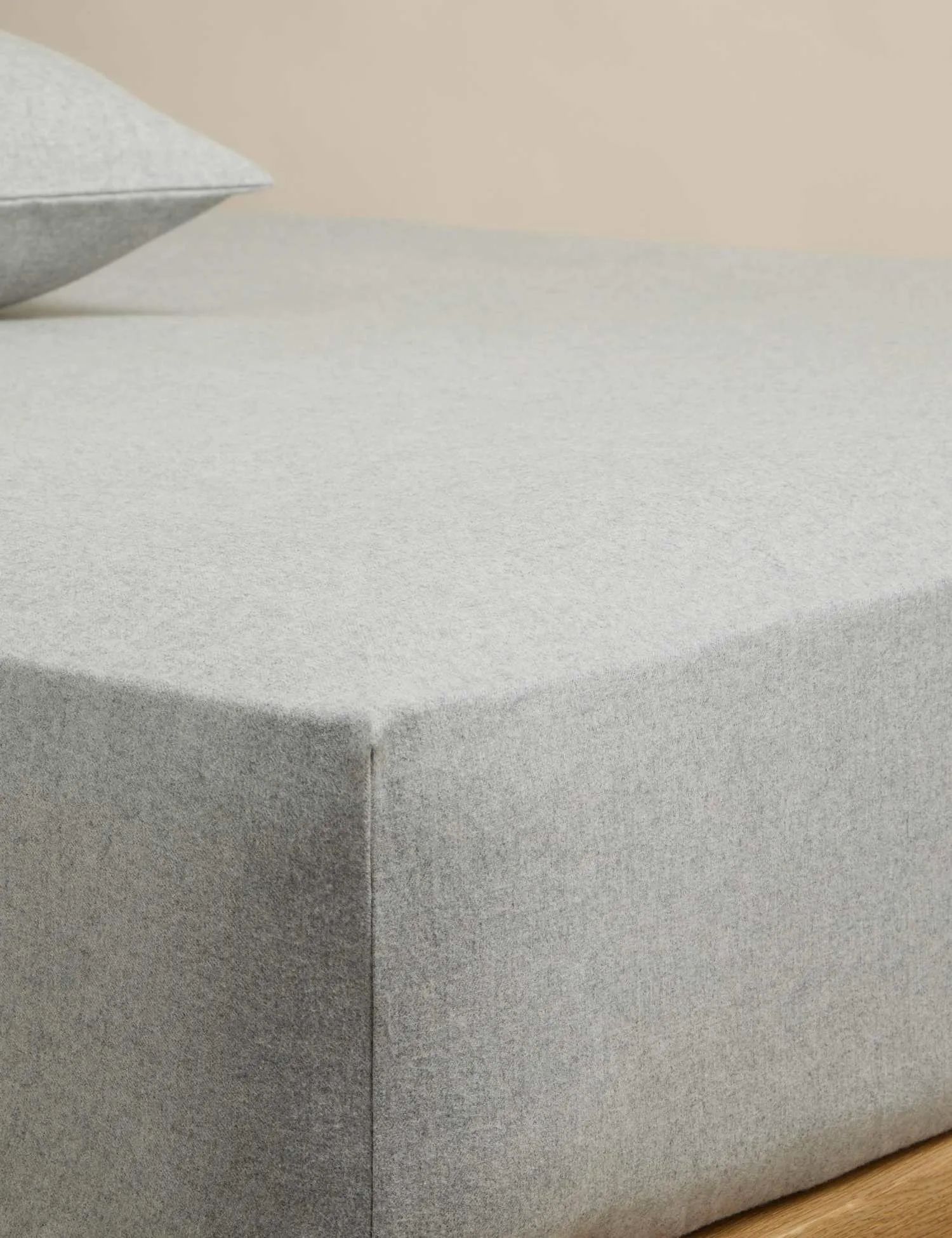 M&S Cotton Rich StayPut Extra Deep Fitted Sheet with Cashmere Grey