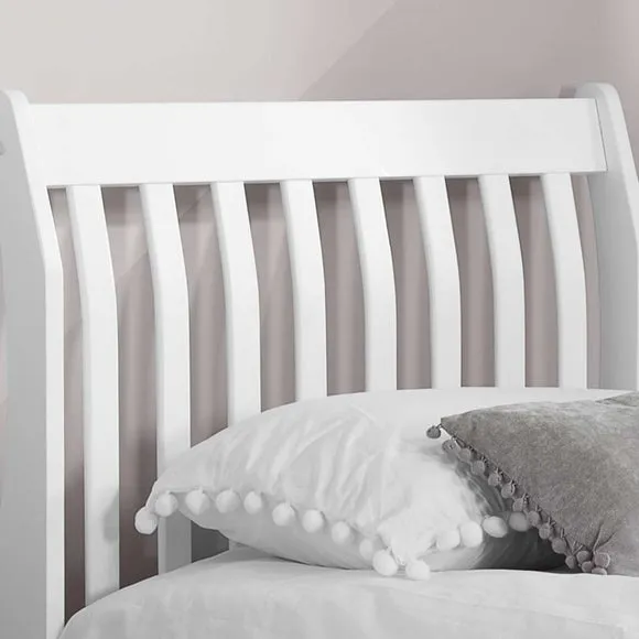 Belford Wooden Bed Frame, White 2