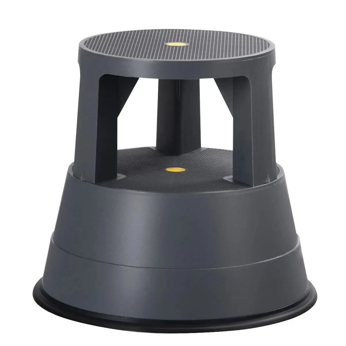 Costway Step Stool Roller Stool with Casters & Non-slip Rubber Band 150kg Large Capacity in Black