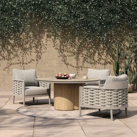 Olma Round 4 Seater Garden Dining Set