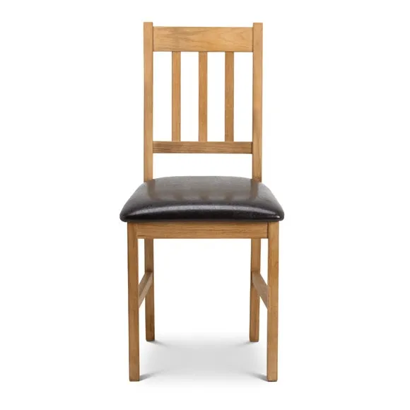 Coxmoor Set of 2 Dining Chairs, Brown Faux Leather 4