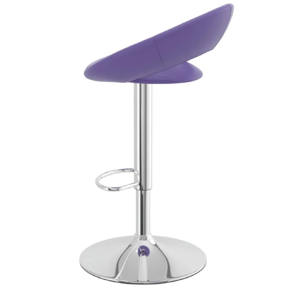 netfurniture Serene Purple Padded Kitchen Breakfast Bar Stool Height Adjustable 6
