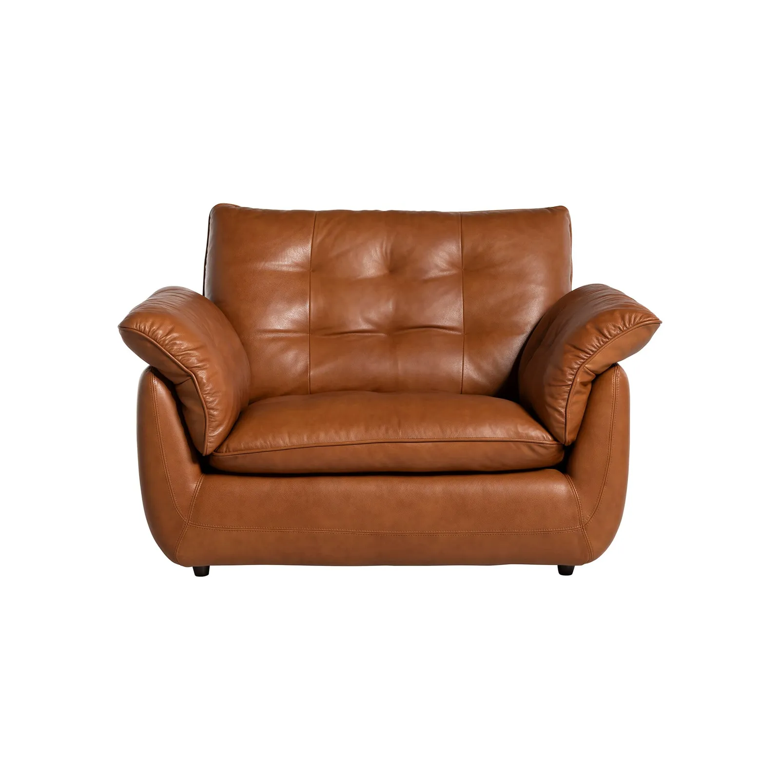 Pelle 1.25 Arm Armchair, Brown Leather | Barker & Stonehouse 2
