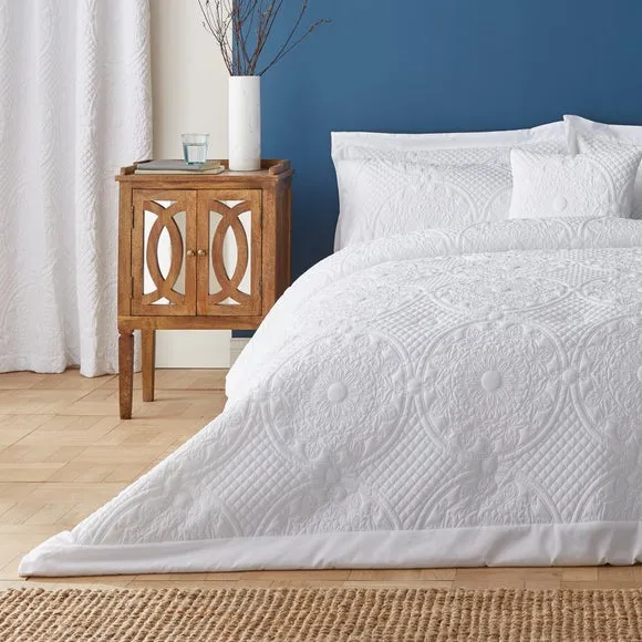 Mandalay White Square Cushion 3